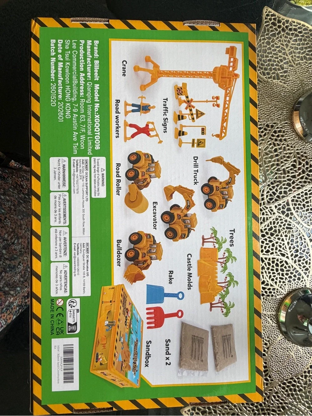 Yellow Construction Sensory Playset for Kids